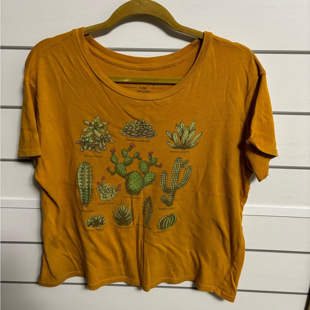 Mustard Yellow Succulent T-Shirt